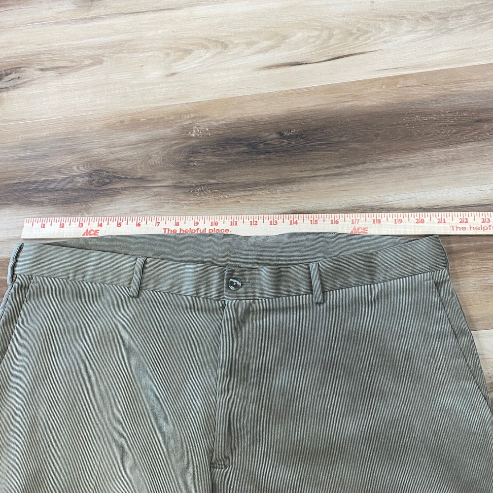 Perry Ellis Portfolio Pants Mens 40x30 Corduroy Classic Heritage Taupe Olive - Picture 2 of 7